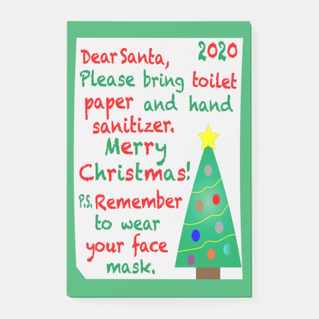 Notas Post-it® Recordando a 2020 Navidades (Anverso)