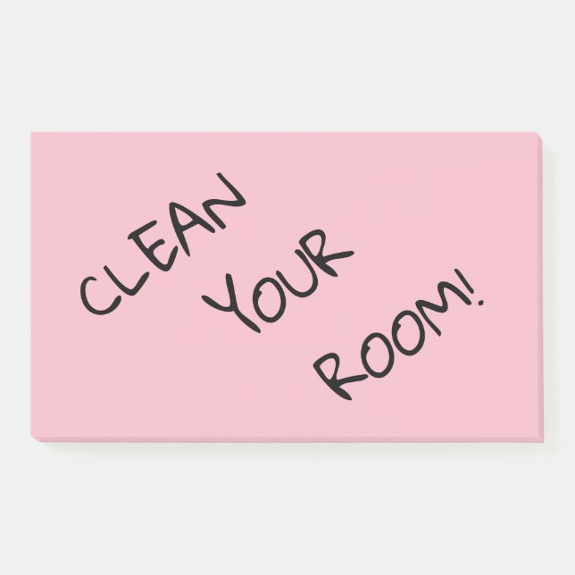 Notas Post-it® Recordatorio gigante "¡Limpia tu habitación!" (Anverso)