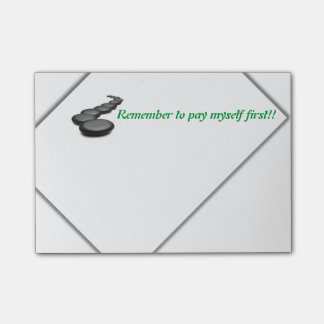 Notas Post-it® ¡Recordatorio para pagarse 1r!