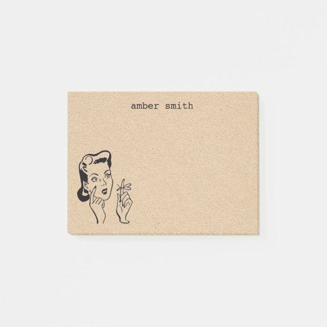 Notas Post-it® Recordatorio personalizado de una mujer ventilado  (Anverso)