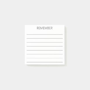 Notas Post-it® Recordatorio REMEMBER