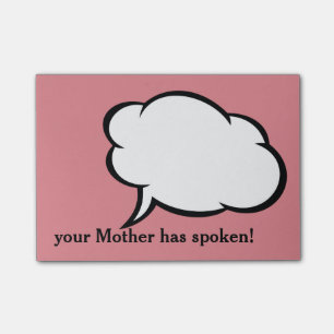 Notas Post-it® ¡Recordatorios amistosos de la mamá! Personalic