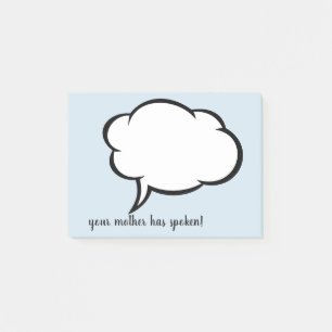 Notas Post-it® ¡Recordatorios amistosos de su mamá! Personalizar