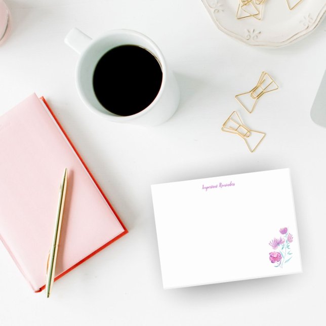Notas Post-it® Recordatorios Importantes Acuarela Crisantemos (Beautifully functional. Stay organized in a beautiful way!)