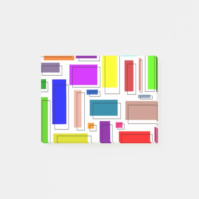 Notas Post-it® Rectángulos Bauhaus  (Anverso)
