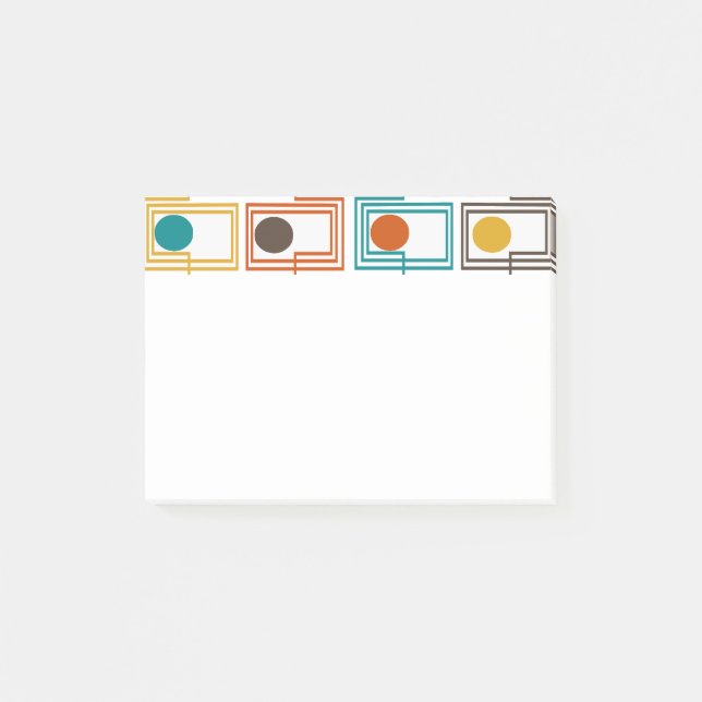 Notas Post-it® Rectángulos de Kandinsky con ovales (Anverso)