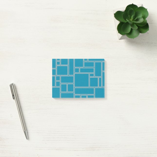 Notas Post-it® Rectángulos verde azulados (Oficina)