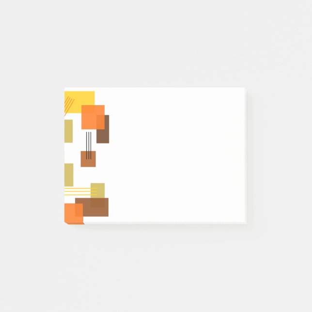 Notas Post-it® Rectángulos y líneas abstractos (Anverso)