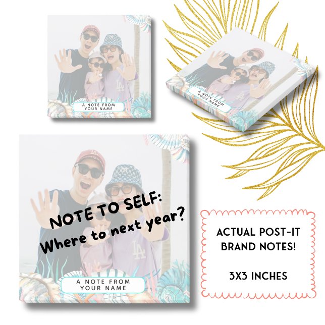 Notas Post-it® Recuerdos de vacaciones de playa de la familia Kee (Personalize your desk and remember the best family vacation ever. Also, where to next year? :D)