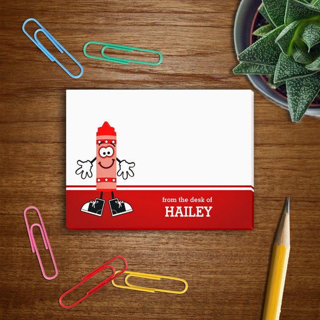 Notas Post-it® Red Crayon Personalizado (Subido por el creador)