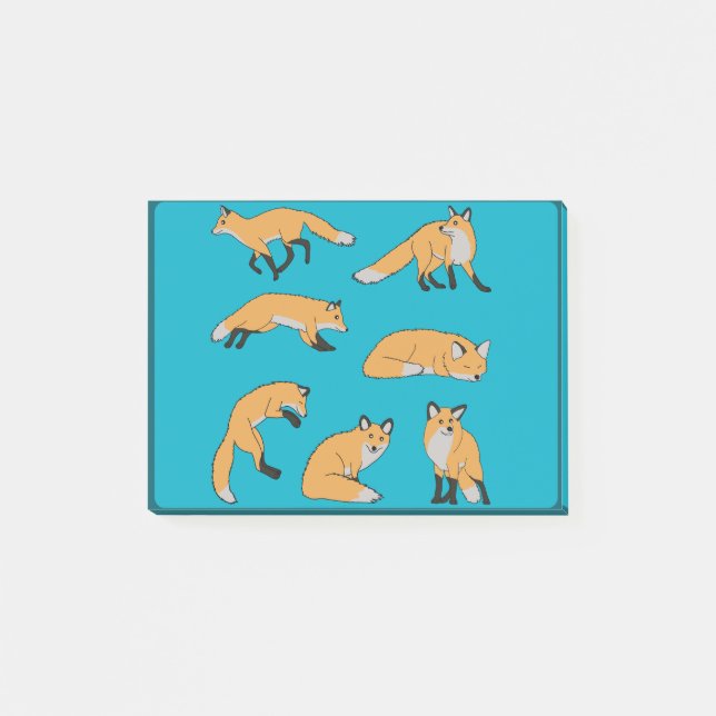 Notas Post-it® Red Foxes (Anverso)