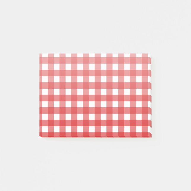Notas Post-it® Red gingham (Anverso)