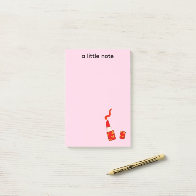 Notas Post-it® Red Heart Lipstick Pop Art Design (Escritorio)
