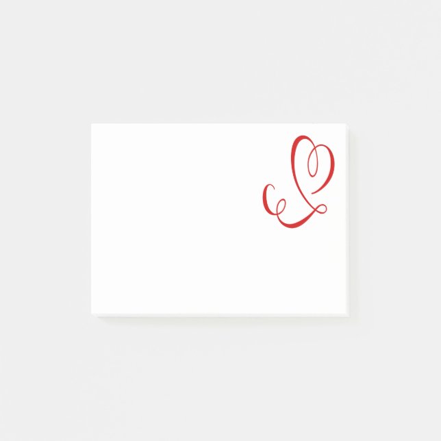 Notas Post-it® Red Heart Love Post It - Boda, involucrado, novia (Anverso)