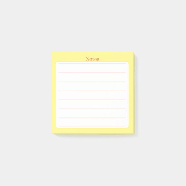 Notas Post-it® Red minimalista (Anverso)