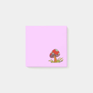 Notas Post-it® Red Mushroom with purple background