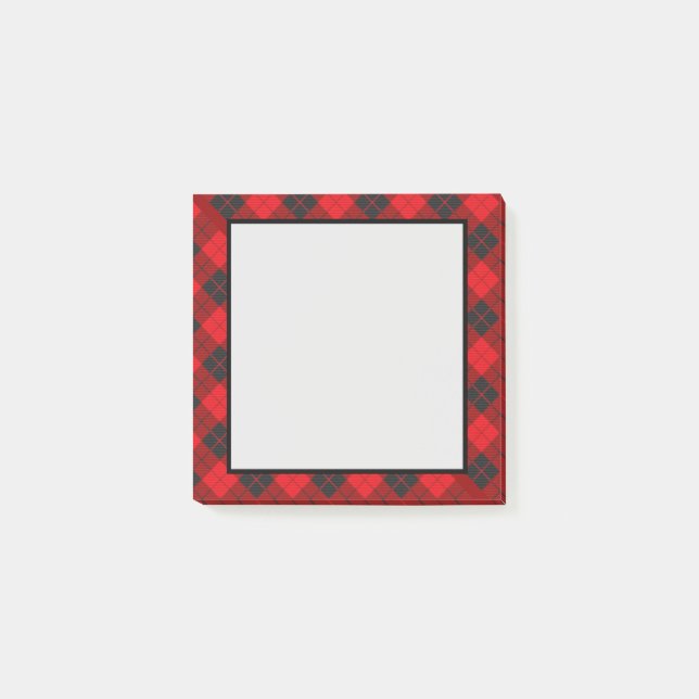 Notas Post-it® Red Plaid Flannel (Anverso)