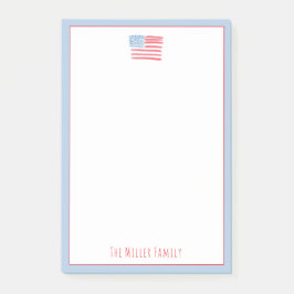 Notas Post-it® Red, White and Blue Family Notepad