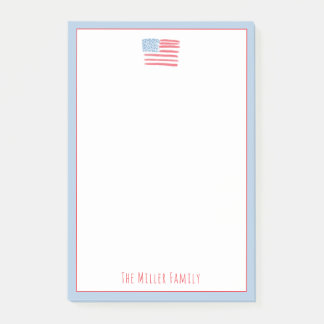 Notas Post-it® Red, White and Blue Family Notepad