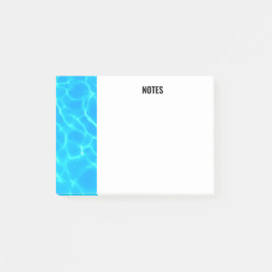 Notas Post-it® Reflexiones sobre el agua de la piscina azul brill