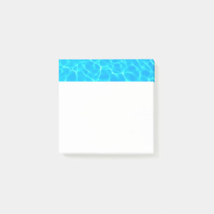 Notas Post-it® Reflexiones sobre el agua de la piscina azul brill