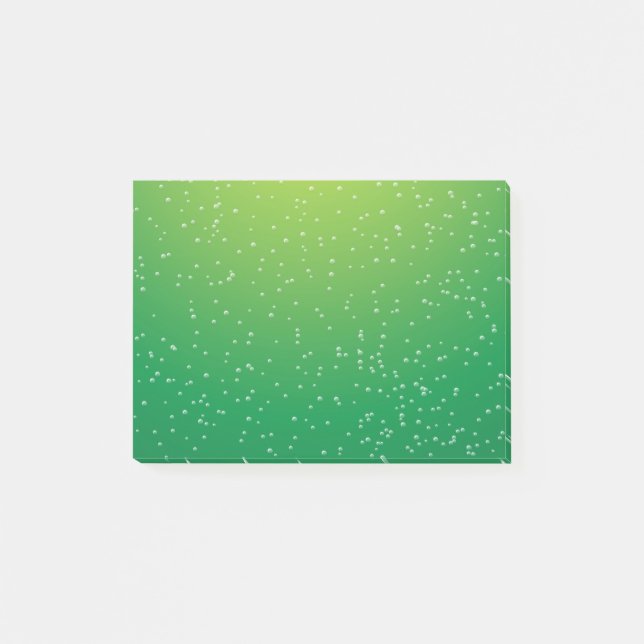 Notas Post-it® Refresco de Lima con Arte de Fondo de Burbujas Peq (Anverso)