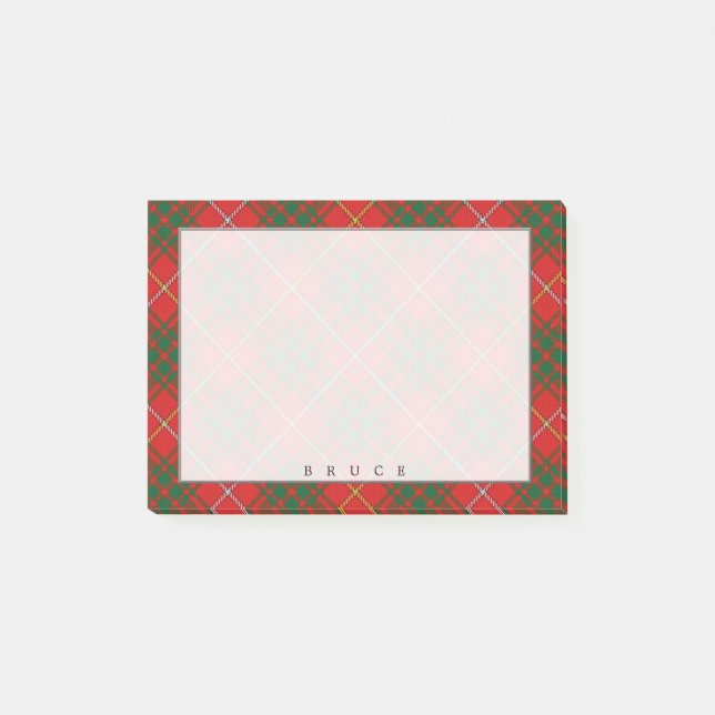 Notas Post-it® Regal Scottish Clan Bruce Tartan (Anverso)
