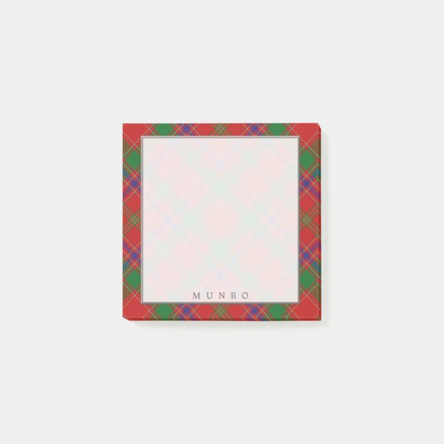 Notas Post-it® Regal Scottish Clan Munro Tartan (Anverso)