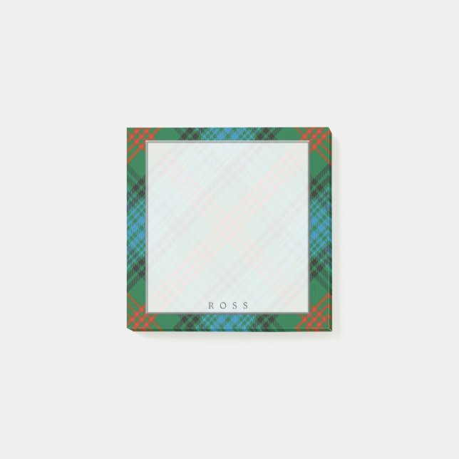 Notas Post-it® Regal Scottish Clan Ross Tartan (Anverso)
