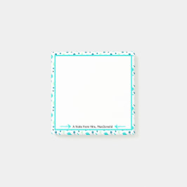 Notas Post-it® Regalo de agradecimiento para maestro con lunares 