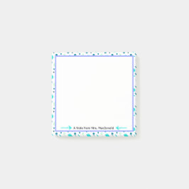 Notas Post-it® Regalo de agradecimiento para maestro con lunares 