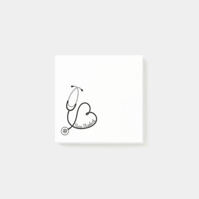 Notas Post-it® Regalo de estetoscopio de enfermera (Anverso)