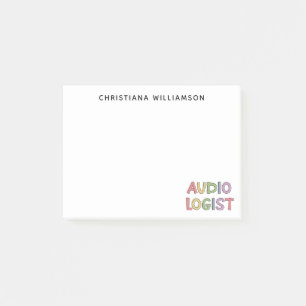 Notas Post-it® Regalo de graduación de Audiología Audióloga Perso