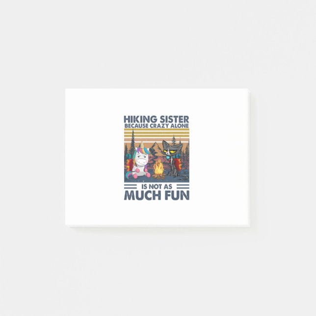 Notas Post-it® Regalo de los carros | Hermana Senderismo Porque S (Anverso)