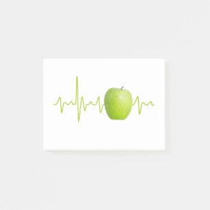 Notas Post-it® Regalo de manzanas de latido para personas sanas