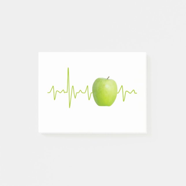 Notas Post-it® Regalo de manzanas de latido para personas sanas (Anverso)