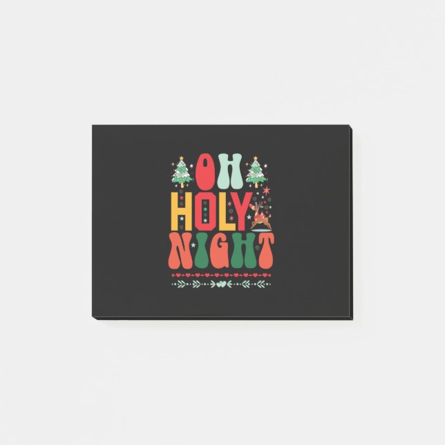 Notas Post-it® Regalo de Navidad Oh Noche Santa (Anverso)