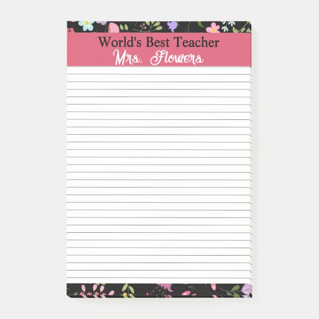 Notas Post-it® Regalo docente a lo mejor del mundo para personali (Anverso)