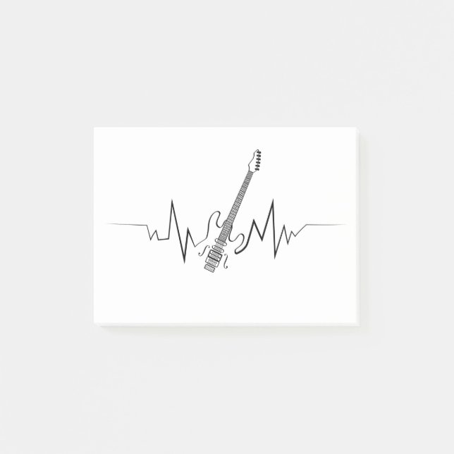 Notas Post-it® Regalo Guay de guitarra eléctrica para guitaristas (Anverso)