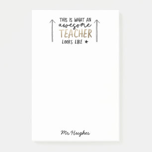 Notas Post-it® Regalo moderno del oro de la tipografía del