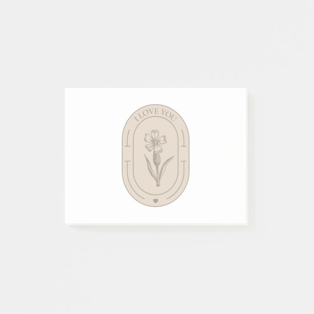 Notas Post-it® Regalo para esposa - te amo - Jardín Botánico (Anverso)