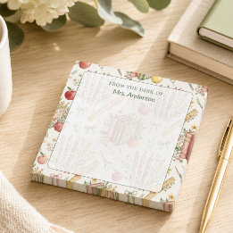 Notas Post-it® Regalo Personalizado para el Profesor con Florales