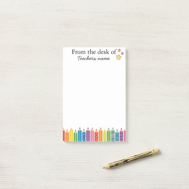 Notas Post-it® Regalo personalizado para Maestro De parte de (Escritorio)