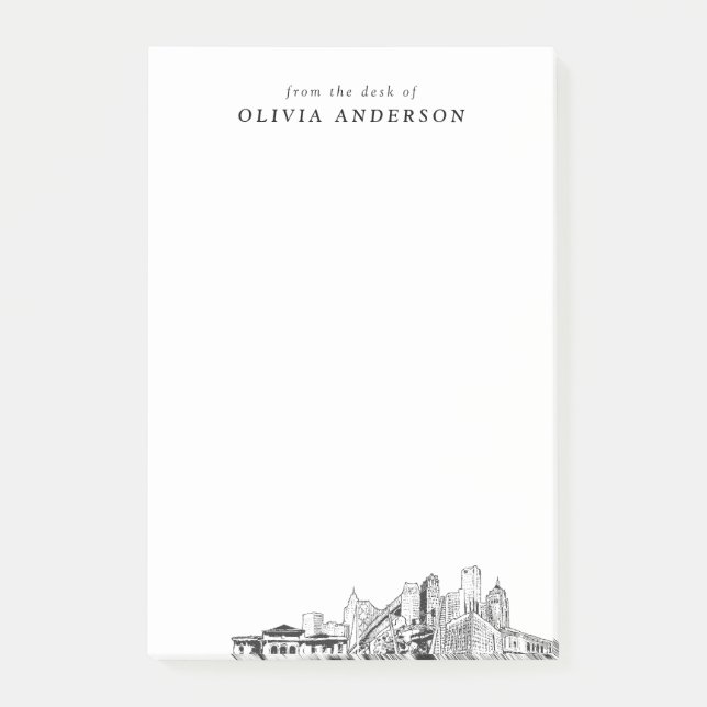 Notas Post-it® Regalo profesional moderno de Detroit personalizad (Anverso)