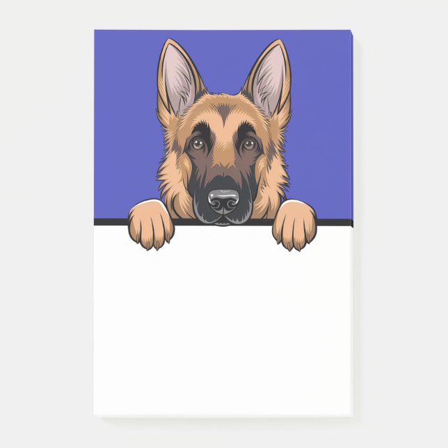 Notas Post-it® Regalos de peluche GSD de pastelería de pastor de  (Anverso)