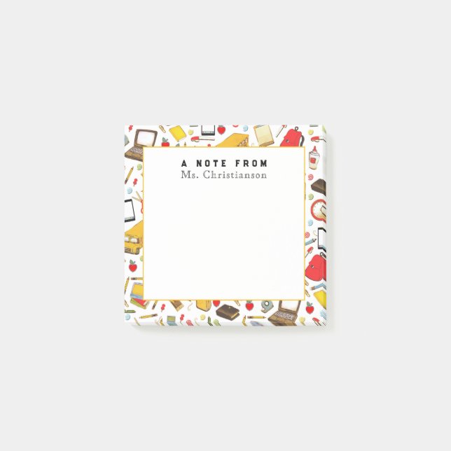 Notas Post-it® Regalos de profesores personalizados (Anverso)