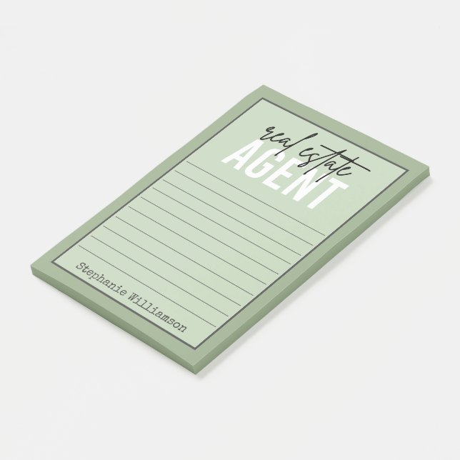 Notas Post-it® Regalos personalizados de agentes inmobiliarios pa (En perspectiva)