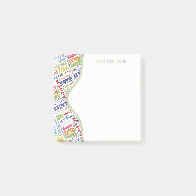 Notas Post-it® Regalos Personalizados de la Fiesta de Cumpleaños  (Anverso)