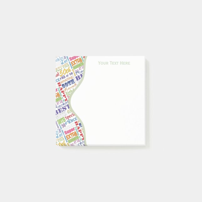 Notas Post-it® Regalos Personalizados de la Fiesta de Cumpleaños  (Anverso)