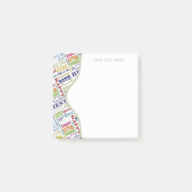 Notas Post-it® Regalos Personalizados de la Fiesta de Cumpleaños  (Anverso)